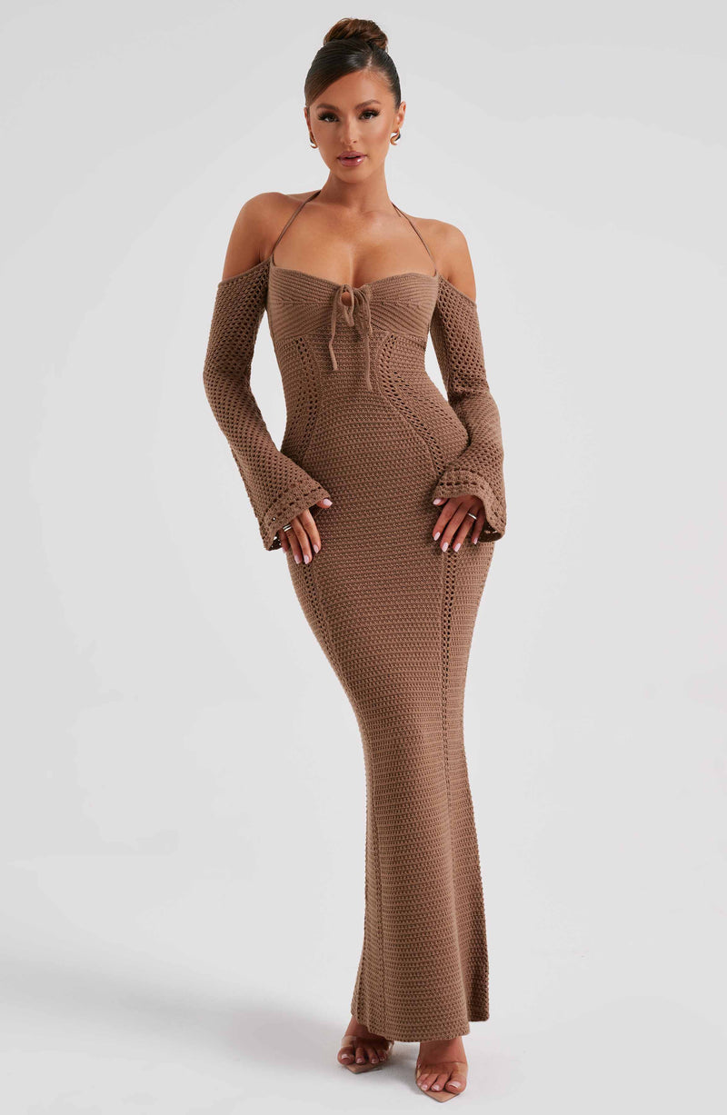 Samariah Maxi Dress - Chocolate Dress XS Babyboo Fashion Premium Exclusive Design