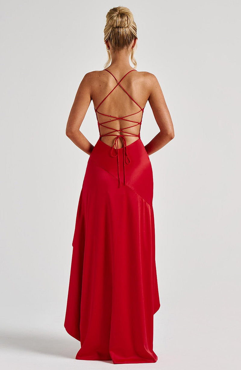 Samira Maxi Dress - Red | Elegant Maxi Dress | Babyboo Fashion Samira Maxi Dress - Red | Elegant Maxi Dress | Babyboo Fashion