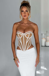Santanna Corset - Ivory/Nude Tops Babyboo Fashion Premium Exclusive Design
