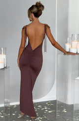 Sanya Maxi Dress - Chocolate Dress Babyboo Fashion Premium Exclusive Design