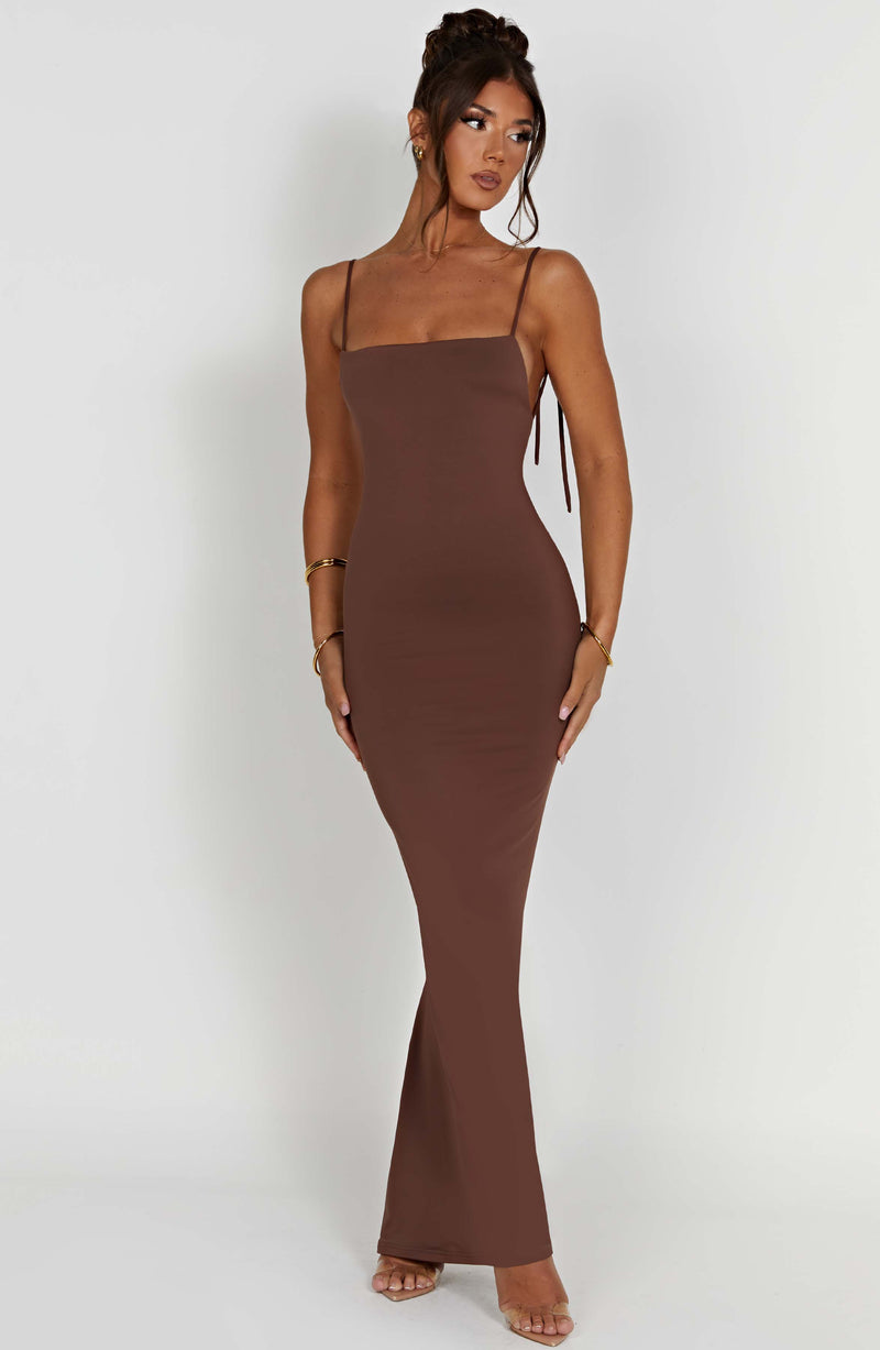 Sanya Maxi Dress - Chocolate Dress Babyboo Fashion Premium Exclusive Design