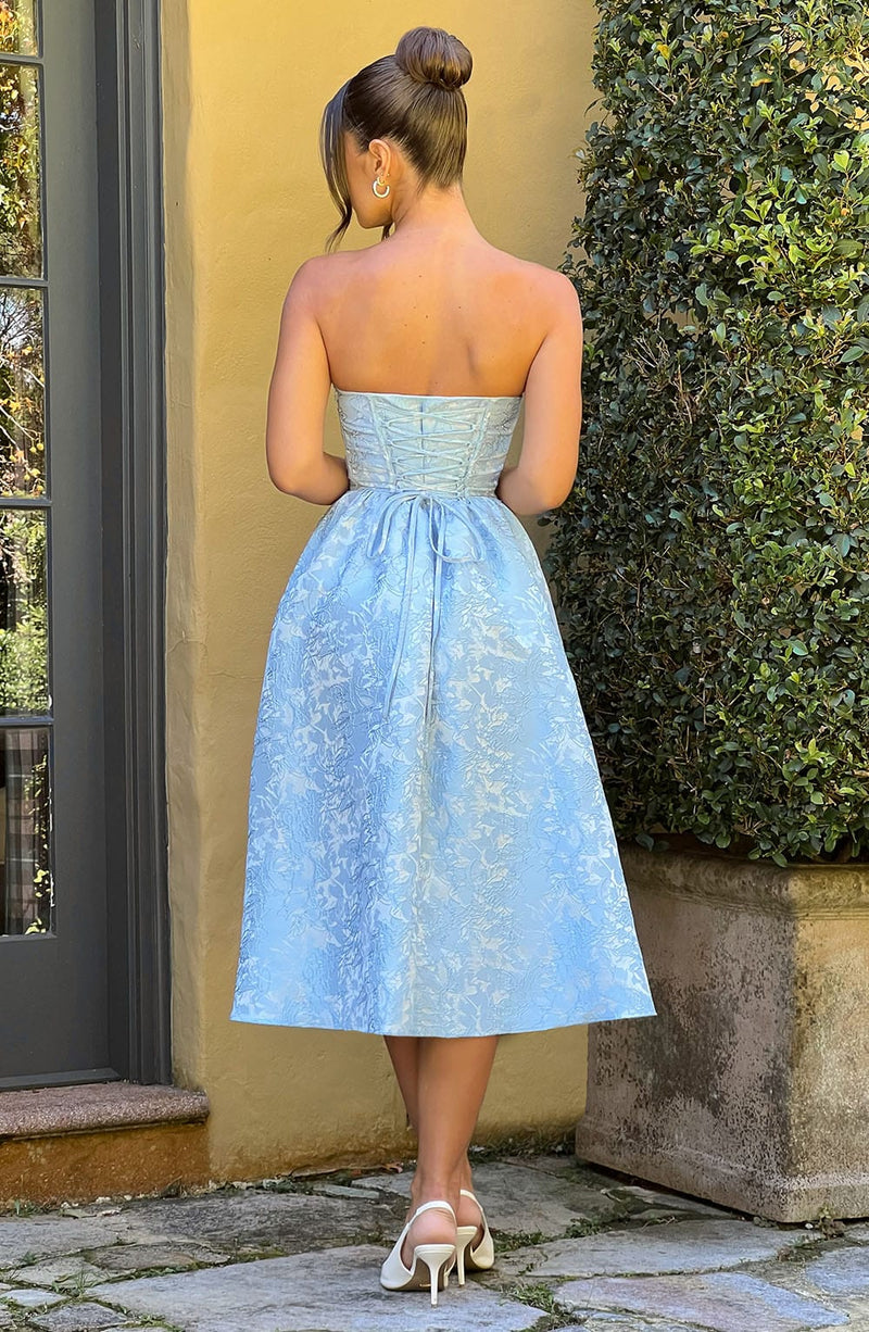 Saoirse Midi Dress - Blue Babyboo Fashion Saoirse Midi Dress - Blue Babyboo Fashion