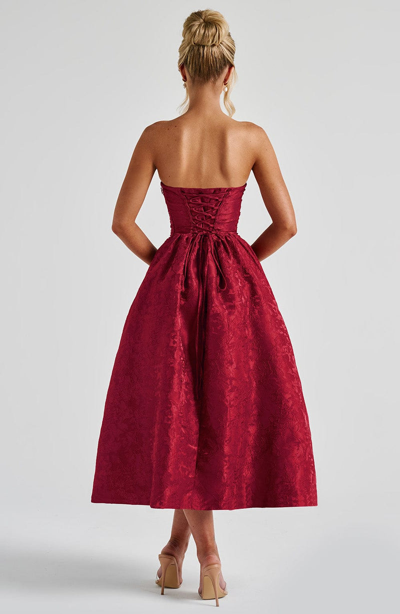 Saoirse Midi Dress - Red Saoirse Midi Dress - Red