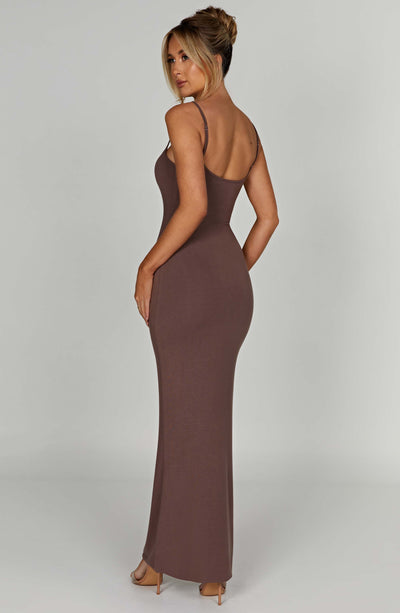 Saskia Maxi Dress - Chocolate Dress Babyboo Fashion Premium Exclusive Design