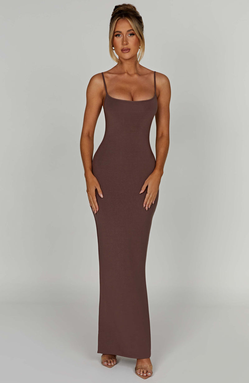 Saskia Maxi Dress - Chocolate Dress Babyboo Fashion Premium Exclusive Design