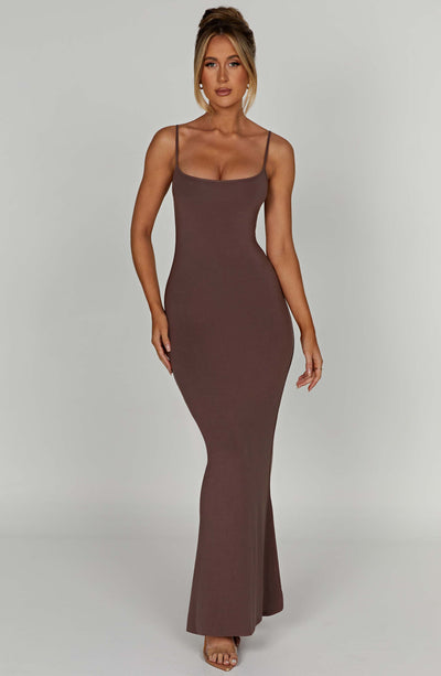 Saskia Maxi Dress - Chocolate Dress XS Babyboo Fashion Premium Exclusive Design
