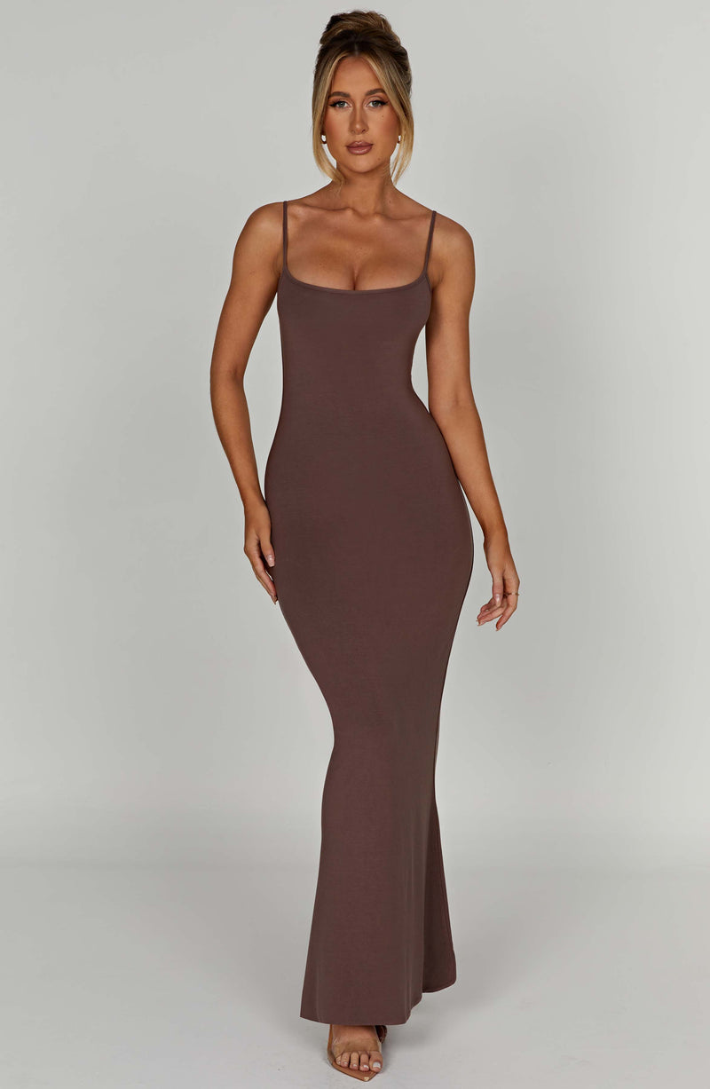 Saskia Maxi Dress - Chocolate Dress XS Babyboo Fashion Premium Exclusive Design