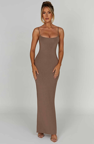 Saskia Maxi Dress - Mocha Dress XS Babyboo Fashion Premium Exclusive Design