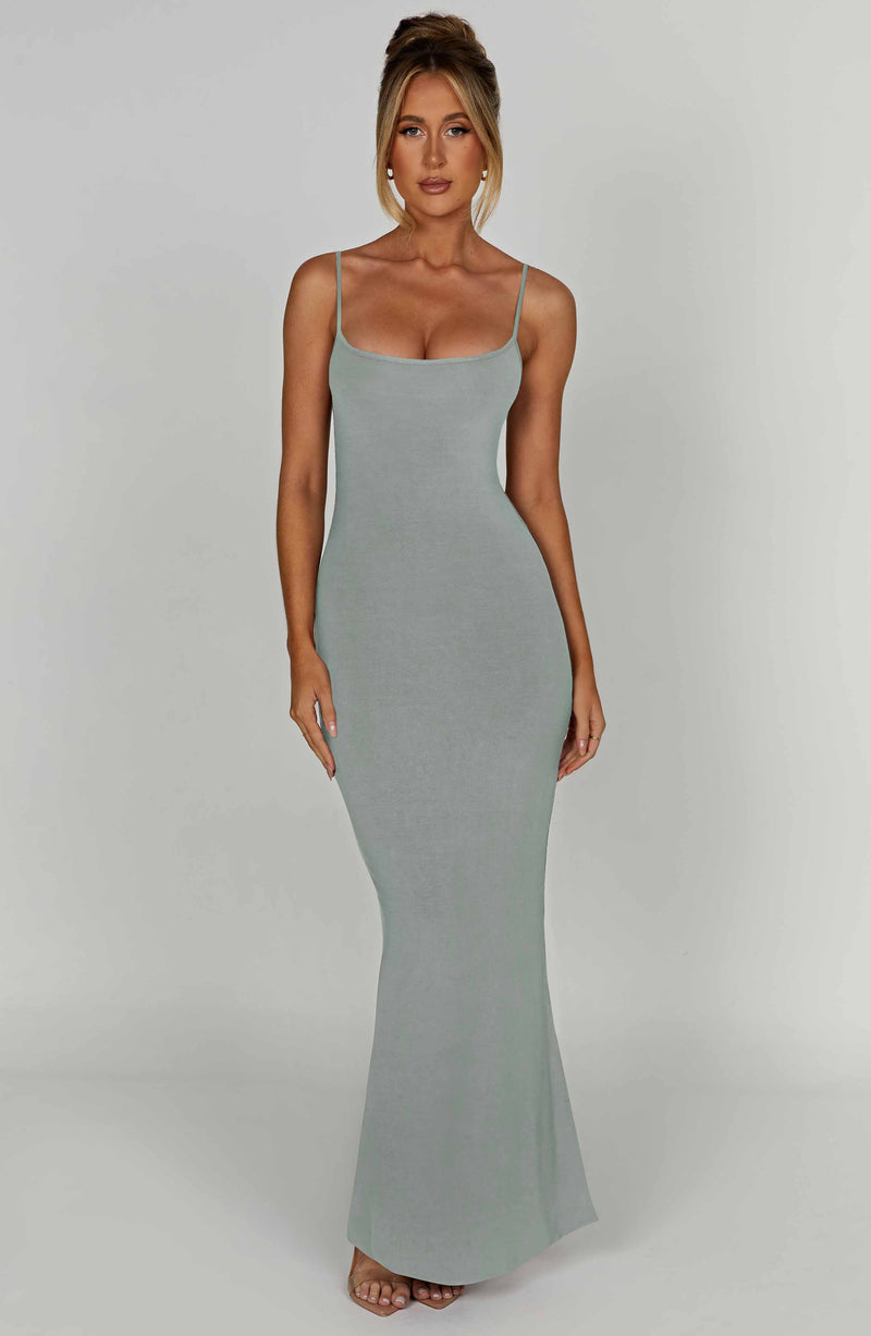 Saskia Maxi Dress - Steel Dress Babyboo Fashion Premium Exclusive Design