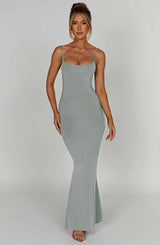 Saskia Maxi Dress - Steel Dress XS Babyboo Fashion Premium Exclusive Design