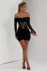 Sauline Mini Dress - Black Dress Babyboo Fashion Premium Exclusive Design