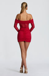 Sauline Mini Dress - Red Dress Babyboo Fashion Premium Exclusive Design