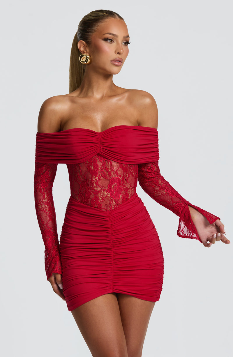 Babyboo Sauline Mini Dress in Red Size S