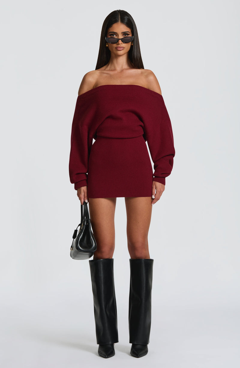 Sawyer Mini Dress - Burgundy Sawyer Mini Dress - Burgundy