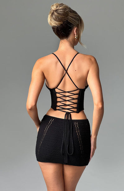 Selma Mini Skirt - Black Skirt Babyboo Fashion Premium Exclusive Design