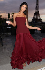 Seraphina Gown - Cherry Lacquer Dress Babyboo Fashion Premium Exclusive Design