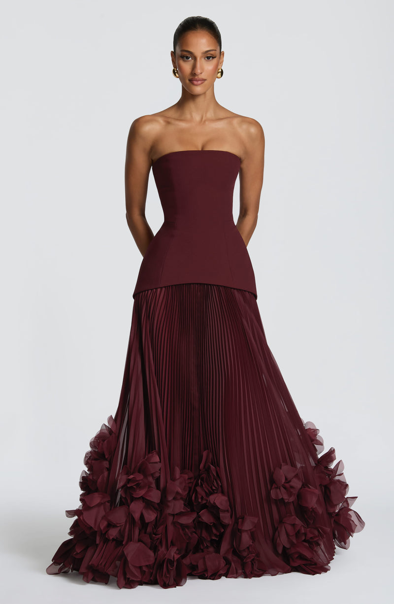 Cherry Maxi Dress - Seraphina Gown in Cherry Lacquer | Babyboo Fashion Cherry Maxi Dress - Seraphina Gown in Cherry Lacquer | Babyboo Fashion