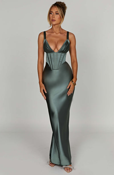 Shae Maxi Dress - Sage Babyboo Fashion Shae Maxi Dress - Sage Babyboo Fashion