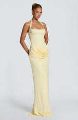 Sharona Maxi Dress - Lemon Dress Babyboo Fashion Premium Exclusive Design