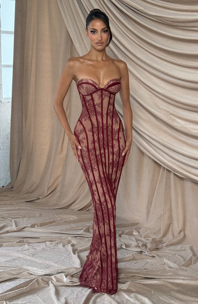 Red Maxi Dress - Sian Maxi Dress - Burgundy | Babyboo Fashion Red Maxi Dress - Sian Maxi Dress - Burgundy | Babyboo Fashion