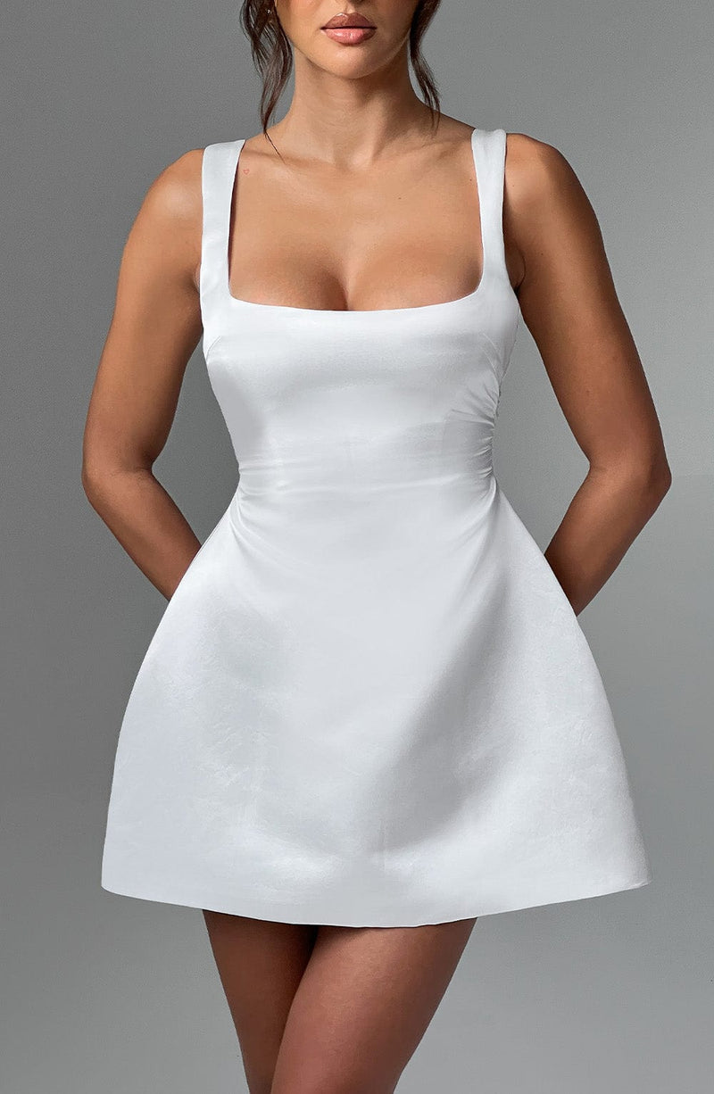 Sonicelife Kaia Ivory A-Line Mini Dress Sonicelife Kaia Ivory A-Line Mini Dress