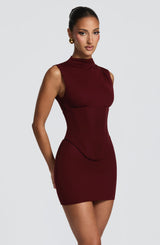 Soline Mini Dress - Cherry Lacquer Dress Babyboo Fashion Premium Exclusive Design