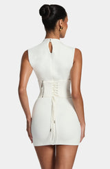 Soline Mini Dress - Ivory Dress Babyboo Fashion Premium Exclusive Design