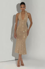 Sonora Midi Dress - Gold Dress Babyboo Fashion Premium Exclusive Design