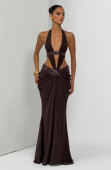 Sophie Maxi Dress - Plum Brown Dress Babyboo Fashion Premium Exclusive Design
