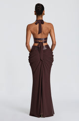 Sophie Maxi Skirt - Plum Brown Skirt Babyboo Fashion Premium Exclusive Design