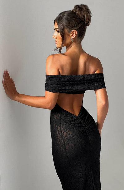 Stephanie Maxi Dress - Black Babyboo Fashion Stephanie Maxi Dress - Black Babyboo Fashion