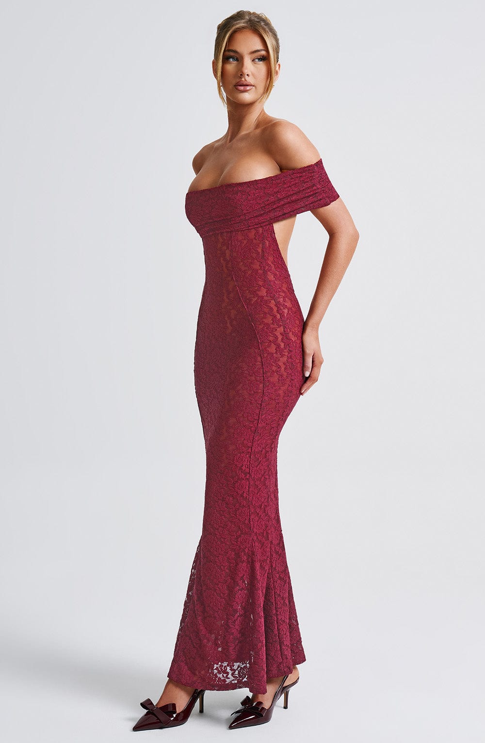 Stephanie Maxi Dress - Burgundy – Babyboo Fashion