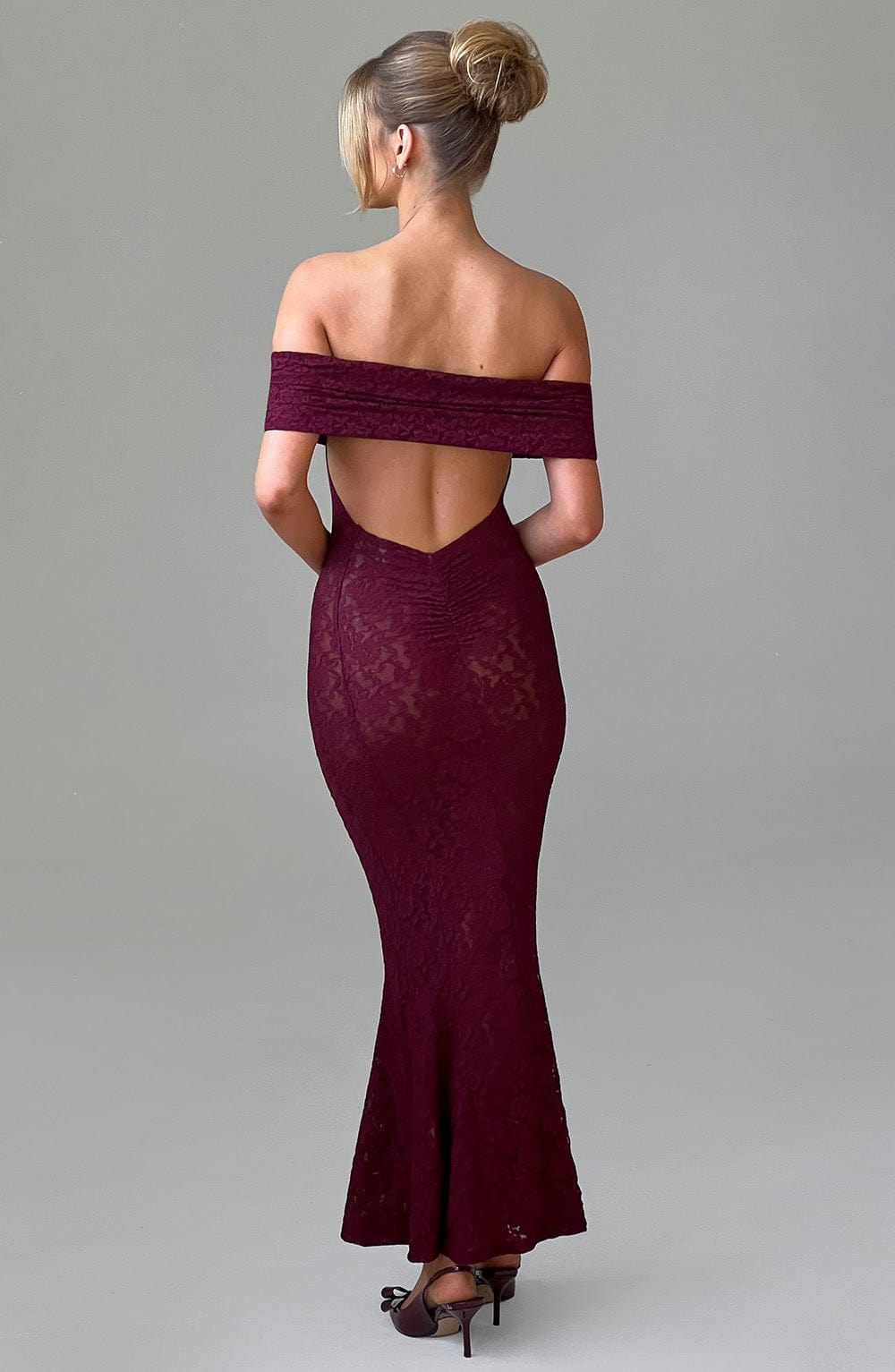 Sofia Burgundy Maxi Dress main image 0