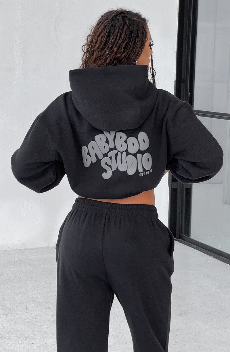 Studio Hoodie - Black/Charcoal Tops XS/S Babyboo Fashion Premium Exclusive Design