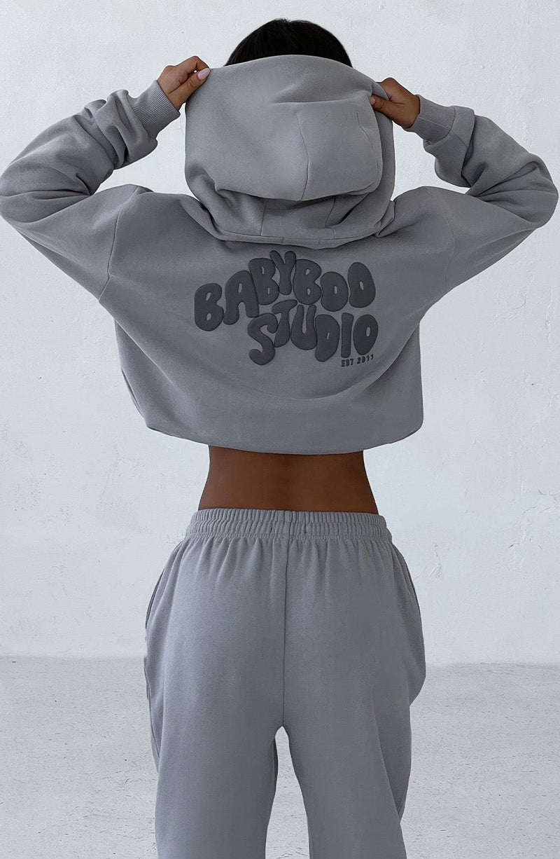 Studio Hoodie - Grey/Charcoal Tops Babyboo Fashion Premium Exclusive Design