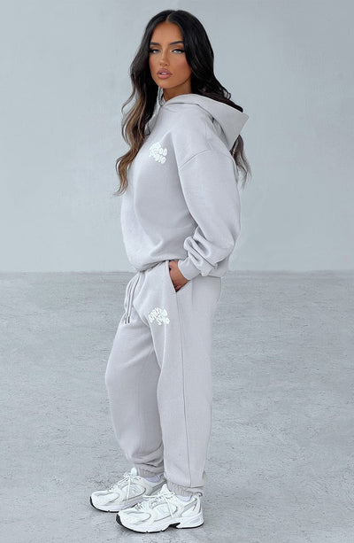 Studio Hoodie - Light Grey/White Tops Babyboo Fashion Premium Exclusive Design