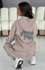 Studio Hoodie - Mocha/Charcoal Tops Babyboo Fashion Premium Exclusive Design