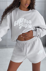 Studio Shorts - Light Grey/White Shorts XS Babyboo Fashion Premium Exclusive Design