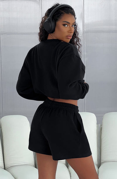 Studio Sweater - Black/Charcoal Tops Babyboo Fashion Premium Exclusive Design