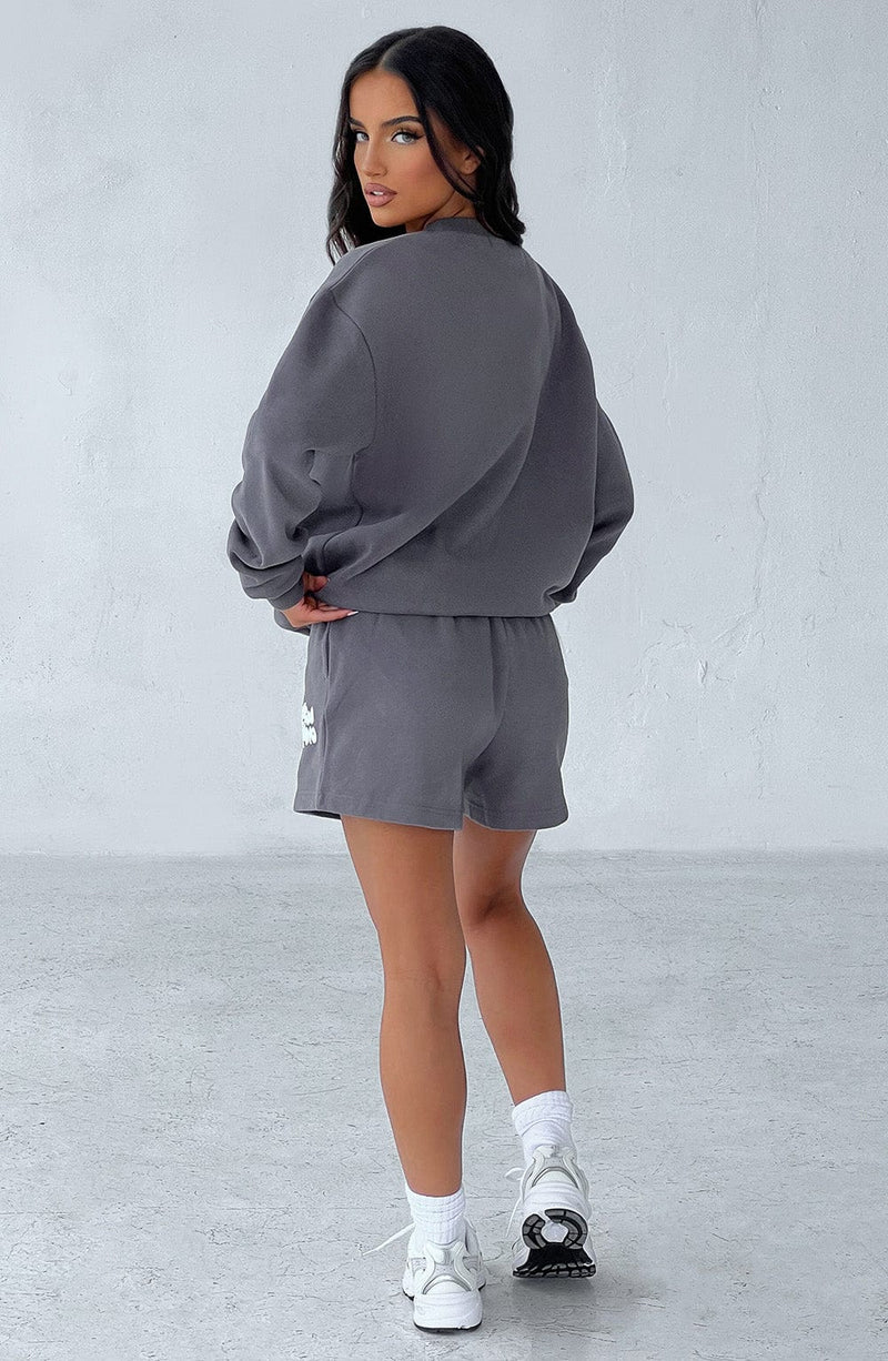 Studio Sweater - Charcoal/White Tops Babyboo Fashion Premium Exclusive Design