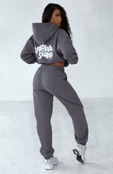 Studio Sweatpants - Charcoal/White Pants Babyboo Fashion Premium Exclusive Design