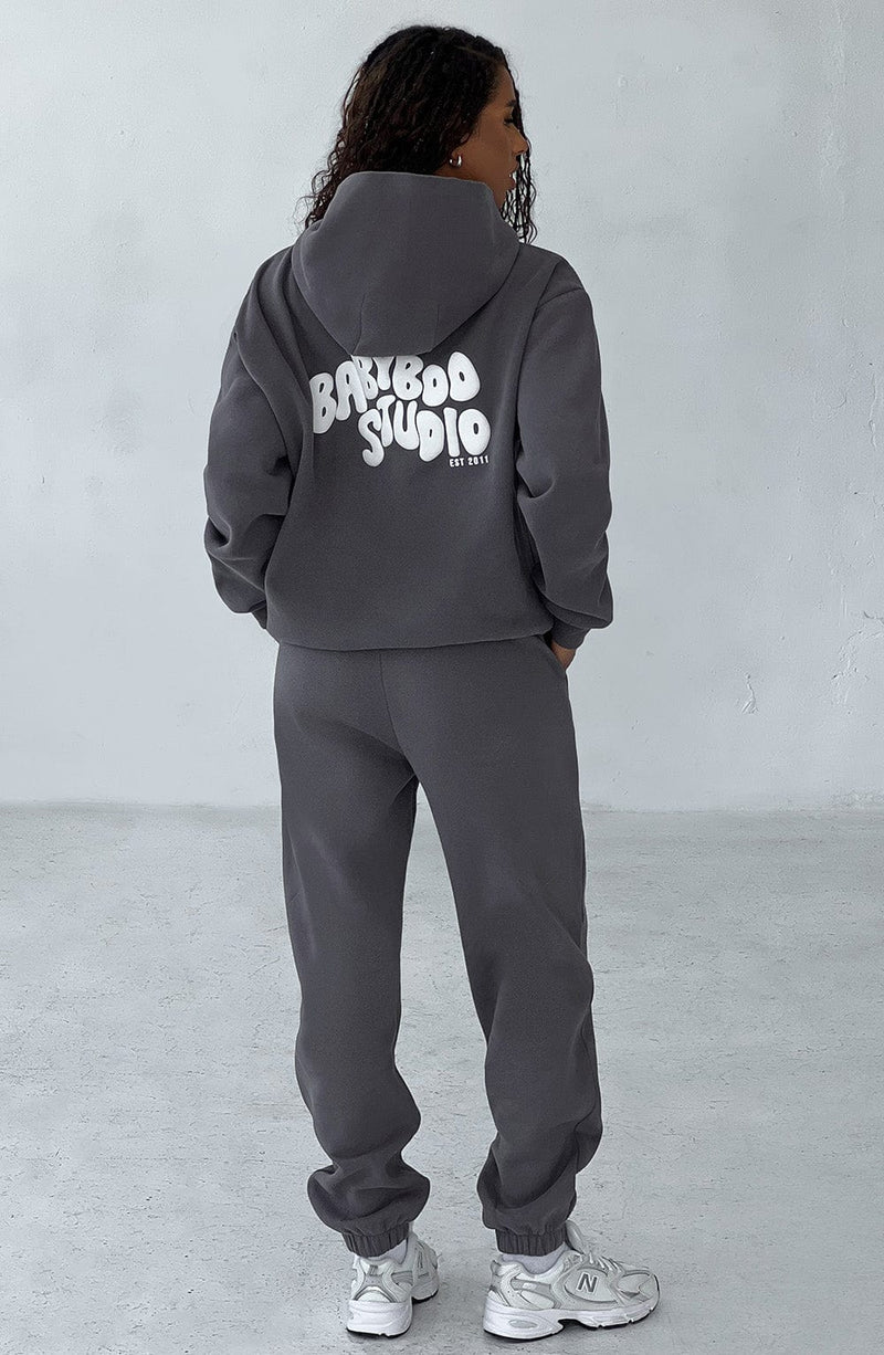 Studio Sweatpants - Charcoal/White Pants Babyboo Fashion Premium Exclusive Design