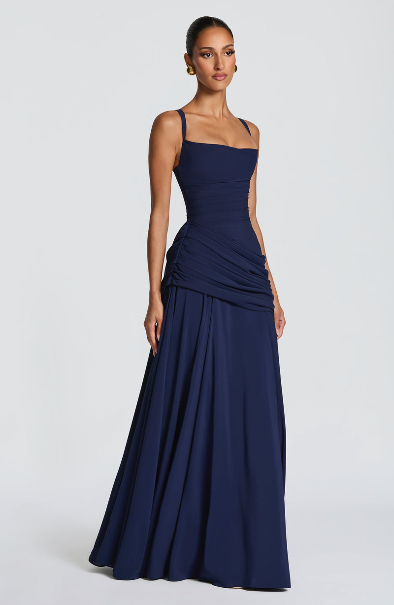 south of france maxi dress navy Sura Maxi Dress - Navy