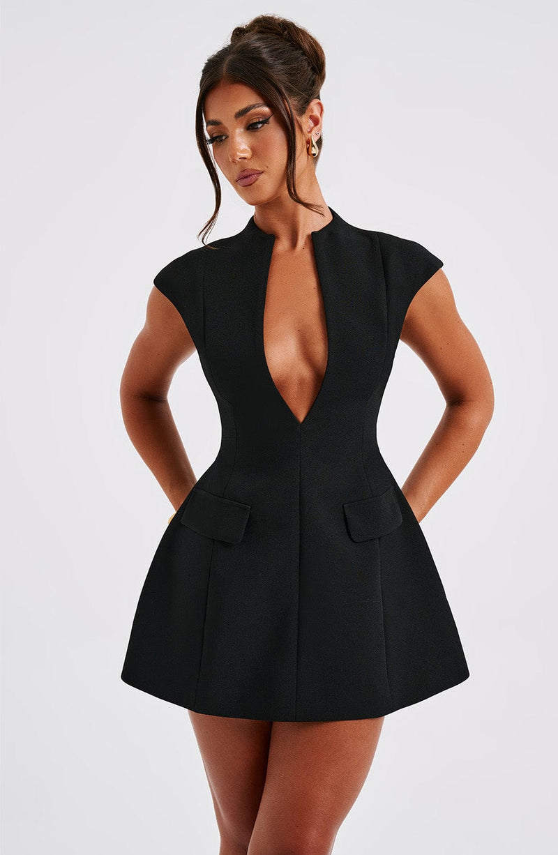 Suri Mini Dress - Black Babyboo Fashion Suri Mini Dress - Black Babyboo Fashion