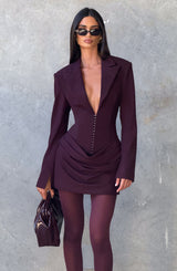 Susie Mini Dress - Plum Dress Babyboo Fashion Premium Exclusive Design