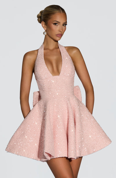 sachin and babi light blue dress Valery Halterneck Mini Dress - Pink
