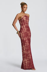Tamara Maxi Dress - Burgundy Dress Babyboo Fashion Premium Exclusive Design