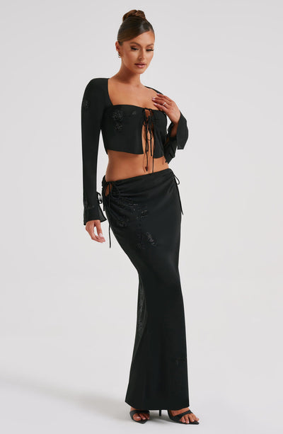 Tana Maxi Skirt - Black Skirt Babyboo Fashion Premium Exclusive Design