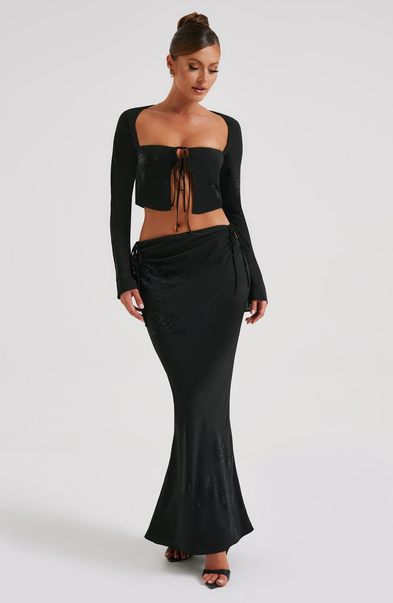 Tana Maxi Skirt - Black Skirt Babyboo Fashion Premium Exclusive Design