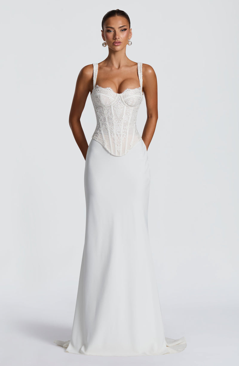 White Corset - Tansy Corset - Ivory